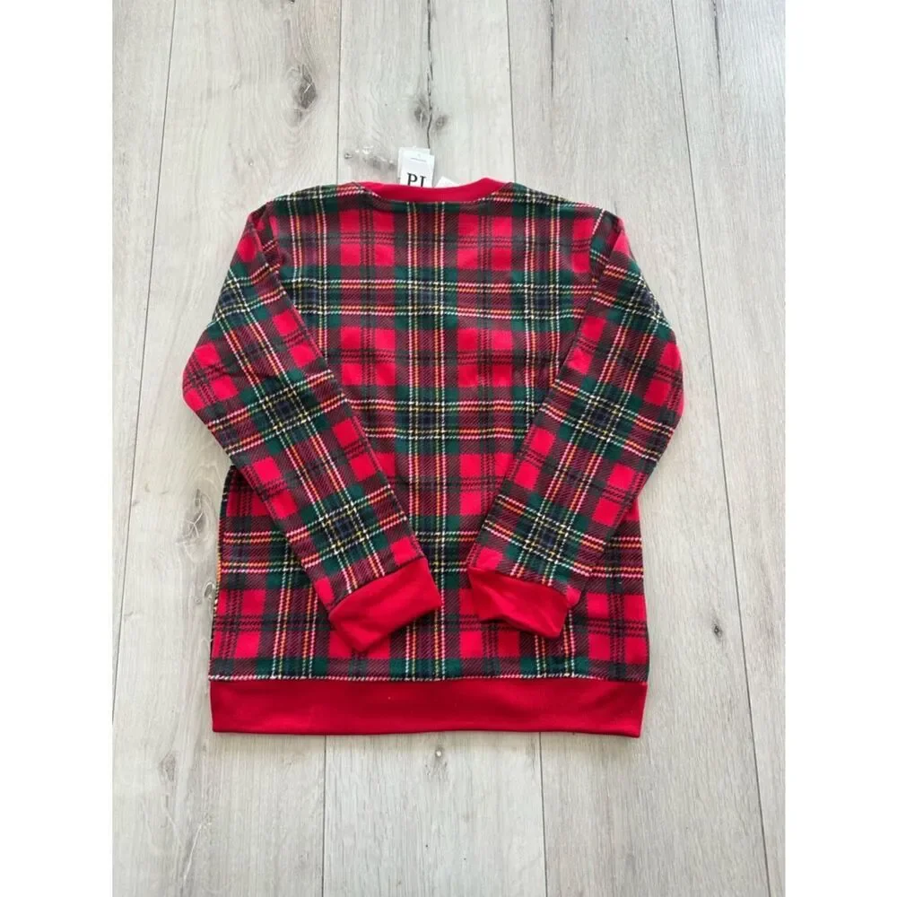 The Children’s Place Plaid Microfleece Pajamas Red 7/8 NWT IN PACKAGE